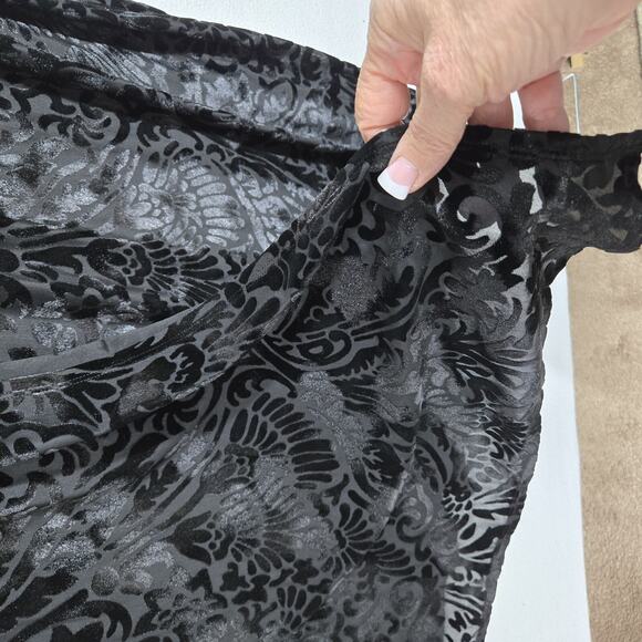 NEW Lularoe Joy Velvet Burnout Cardigan Duster Sz M Black Witchy Whimsigoth - Picture 5 of 11